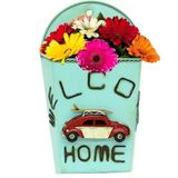 Dekoratif Metal Saksı Sepet Modeli Dekoratif Vintage Hediyelik