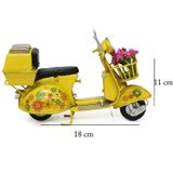 Dekoratif Metal Scooter Sepetli Knm-C1323