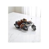 Dekoratif Metal Sidecar Motosiklet Sepetli, Vintage Tasarım | 53 x 34 x 25 cm