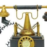 Dekoratif Metal Telefon Kumbaralı Biblo Hediyelik