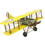 Dekoratif Metal Uçak Çift Kanatlı Biblo Dekoratif Hediyelik Knm-C0176