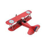 Dekoratif Metal Uçak Çift Kanatlı Biblo Dekoratif Hediyelik MKTB-Knm-0710E-666R
