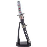 Dekoratif Mini Katana Samurai Zarf Açacağı – Japon Stili Masaüstü Süs Kılıcı, Kaideli Koleksiyonluk Ofis Aksesuarı, Metal Görünümlü Mini Kılıç, Anime & Oyun Temalı Şık Hediyelik Obje (20 cm)