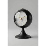 Dekoratif Modern Ayaklı Metal Masa Saati - Retro Tasarım Küre Çalar Saat Siyah, 7480000717909 - Çok Renkli