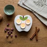 Dekoratif Mumluk El Yapımı Elma Mumluk Tealight Mumluk Masa Üstü Ev Dekorasyonu Hediyelik Ev Aksesuarı