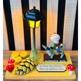 Dekoratif Nasreddin Hoca Biblosu Işıklı Ahşap Standlı El Yapımı Nostaljik Hediye