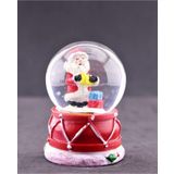 Dekoratif Noel Baba Ve Hediye Paketleri Temalı Mini Boy Işıklı Yılbaşı Kar Küresi 6.5 Cm F