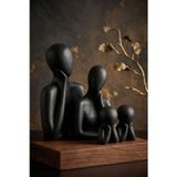 Dekoratif Obje Biblo Ev Dekorasyon Heykel Salon Masaüstü Biblo Heykel Seti Siyah Model 65