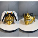Dekoratif Oni Maske Oyun Kolu Tutucu ve Gamepad Standı - Altın