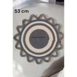 Dekoratif Örtü Runner Masa Örtüsü Mutfak Sehpa Konsol Salon Sunum Sepet Hasır Örtü Pamuk 53x53cm 1001000009207