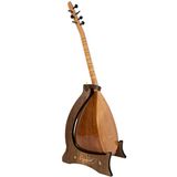 Dekoratif Özel Tasarım - Ahşap Bağlama Standı Saz Stant Tezene Mızrap Cepli Deri Kemer
