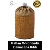 Dekoratif Özel Üretim Rattan Görünüm Su Damacana Kılıfı Mutfak Düzenleyici Katlanabilir Gizleme
