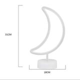Dekoratif Pilli Ay Tasarımlı 3D Neon Led Masa Ve Gece Lambası (5224)