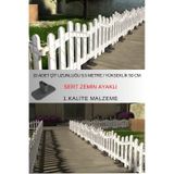 Dekoratif Plastik Alan Oluşturma Ve Bahçe Çiti 10 ADET ÇİT (Y: 50 CM/G: 5.5 M) SERT ZEMİN AYAKLI (Antrasit Gri)