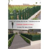 Dekoratif Plastik Bahçe ve Peyzaj Çiti 1 ADET ÇİT (Y: 50 CM/G: 55 CM) TOPRAK AYAKLI (Yeşil)
