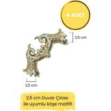 Dekoratif Polimer 2,5 cm Duvar Çıtası Uyumlu Köşe Motifi - Patina