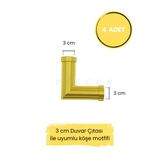 Dekoratif Polimer 4 Cm Duvar Çıtası Uyumlu Köşe Motifi