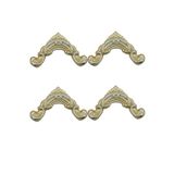 Dekoratif Poliüretan 2.5 CM Uyumlu Duvar Çıtası 4LÜ Köşe Motifi (SET 114-4) BRONZ 20 x 10