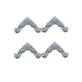 Dekoratif Poliüretan 2.5 CM Uyumlu Duvar Çıtası 4LÜ Köşe Motifi (SET 114-4) GÜMÜŞ 20 x 10