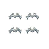 Dekoratif Poliüretan 4 CM Uyumlu Duvar Çıtası 4LÜ Köşe Motifi (SET 112-4) GÜMÜŞ 20 x 10
