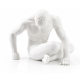 Dekoratif Porselen Heykel, Modern Sanat Figürü, Beyaz, 19.5x14x14 cm, Biblo Koleksiyon Parçası, Ev Dekorasyonu