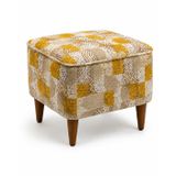 Dekoratif Puf & Bench 40 x 40, Ayak Uzatma Koltuğu - Sarı
