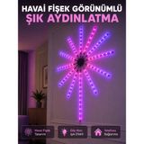 Dekoratif Rgb Fireworks LED Duvar Işığı Çok Renkli Telefon Kontrollü LED Aydınlatma - 1 m