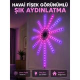 Dekoratif Rgb Fireworks Led Duvar Işığı Çok Renkli Telefon Kontrollü Led Aydınlatma
