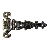 Dekoratif, Sac Tek Kuyruklu Menteşe - 40X68 Mm, Küçük, Antik, 100 Adet Midastech - Çok Renkli