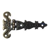 Dekoratif, Sac Tek Kuyruklu Mentese - 40X68 Mm, Kucuk, Antik, 100 Adet