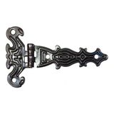 Dekoratif, Sac Tek Kuyruklu Menteşe - 40X68 Mm, Küçük, Eskitme, 1 Adet - 02 - Gri