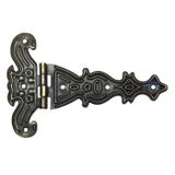 Dekoratif, Sac Tek Kuyruklu Menteşe - 69X102 Mm, Büyük, Antik, 100 Adet - Lisinya