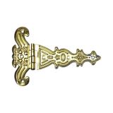 Dekoratif, Sac Tek Kuyruklu Mentese - 69X102 Mm, Buyuk, Sari, 1 Adet