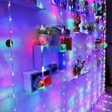 DEKORATİF SALKIM IŞIK PERDE LED 3X3 METRE USBLİ YILBAŞI SÜSLEME NİŞAN DÜĞÜN ORGANİZASYON DEKOR İÇ MEKAN SÜSLEME (RGB)