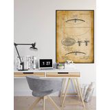 Dekoratif Sanatsal Amerikan Futbol Topu Patent Posteri 60x90cm.