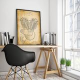 Dekoratif Sanatsal Harley Davidson Motor Patent Posteri 60x90cm.