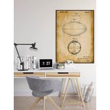 Dekoratif Sanatsal Rugby Topu Patent Posteri 60x90cm.
