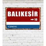 Dekoratif Şehir Plaka Retro Tablo Mdf Ahşap Tablo - 10