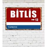 Dekoratif Şehir Plaka Retro Tablo Mdf Ahşap Tablo - 13