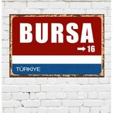 Dekoratif Şehir Plaka Retro Tablo Mdf Ahşap Tablo - 16