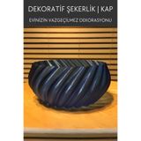 Dekoratif Şekerlik | Modern Şeker Kabı | Sofra Sunum İçin Şekerlik | Saklama Kabı Çikolatalık Kabı nsmşekerlik01