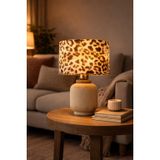 Dekoratif Seramik Abajur Modern Masa Lambası, E27 Duy, Tek Ampul, 34 cm – Leona Handmade