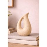 Dekoratif Seramik Obje El Yapımı Modern Ev Dekoru, Minimalist Masa & Raf Aksesuarı, 9×17 cm – ARC