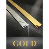 Dekoratif Şerit Ayna Pleksi Duvar Kaplama Süsü 2 cm x 100CM ( Yapışkanlı ) - Altın - 1 METRE