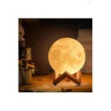 Dekoratif Şık 3d Moon Lamp Pilli 3d Standlı Ay Gece Lambası