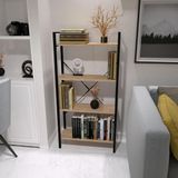 Dekoratif Siyah Kitaplık Ahşap Çok Amaçlı Raf Mini Kİtaplık