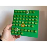 Dekoratif Sonsuz Halka Takvim (Ring Calendar) - Değiştirilebilir Halkalı 3D Duvar ve Masa Takvimi - Yeşil - Beyaz - 23 x 23
