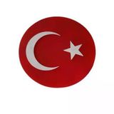 Dekoratif Söve Türk Türkiye Bayrağı Oval 60X60