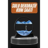 Dekoratif Sulu Kum Saati Ofis Masa Üstü Ev Yuvarlak Kum Saati
