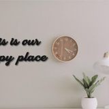 Dekoratif Tablo This Is Our Happy Place Duvar Yazısı Duvar Süsü